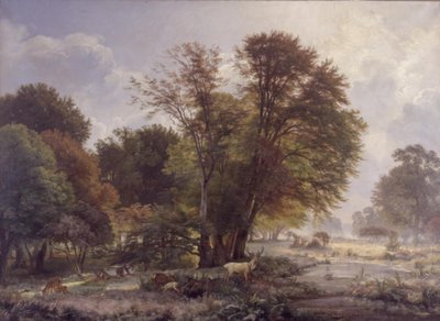 Autumn Morning in Jægersborg Deer Park by C.F. Aagaard