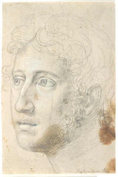Study Head of Hother by C.G. Kratzenstein Stub