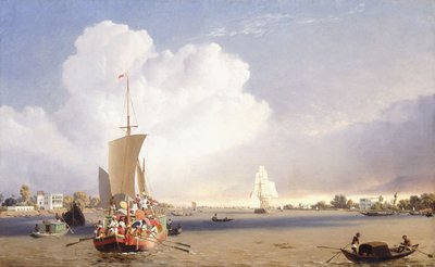 Shipping on the Hooghly River, Calcutta by C.J. Martin