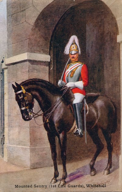 Mounted Sentry 1st Life Guards, Whitehall, 1933 by C.T. Howard