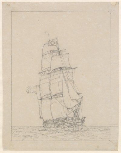 A Brig by Christoffer Wilhelm Eckersberg