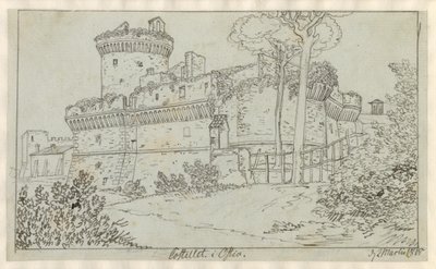The Castle in Ostia by Christoffer Wilhelm Eckersberg