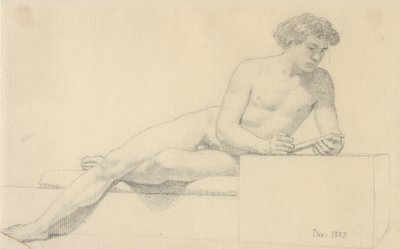 Reclining Male Model by Christoffer Wilhelm Eckersberg