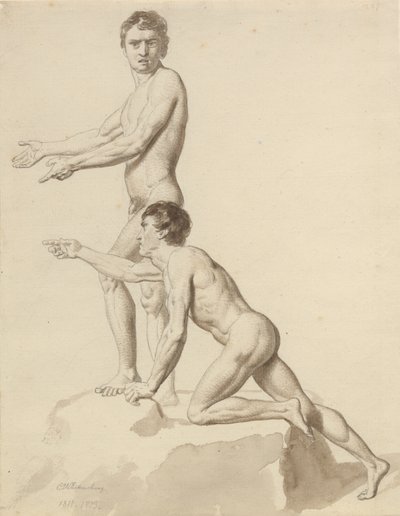 Two Israelites on a Rock by Christoffer Wilhelm Eckersberg