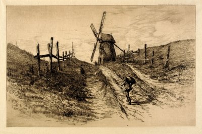 Landscape with Windmill by C. F. William Mielatz