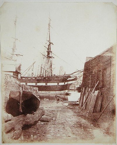 River and Quay Scene c.1846 by Calvert Richard Jones