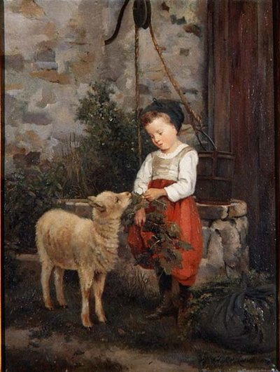 The Pet Lamb by Camille Leopold Cabaillot Lasalle