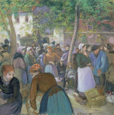Poultry Market at Gisors by Camille Jacob Pissarro