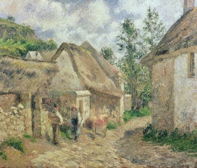 A Street in Auvers by Camille Jacob Pissarro