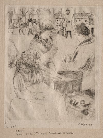 Chestnut Vendor, 1878 by Camille Jacob Pissarro