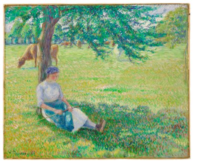 Cowgirl, Eragny, 1887 by Camille Jacob Pissarro