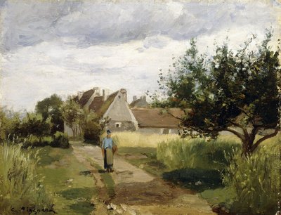Entrance of a Village by Camille Jacob Pissarro