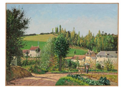 Hamlet near Pontoise by Camille Jacob Pissarro