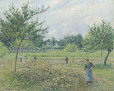 Haymaking at Éragny by Camille Jacob Pissarro