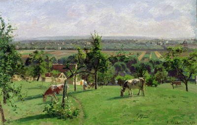 Hillside of Vesinet, Yvelines, 1871 by Camille Jacob Pissarro