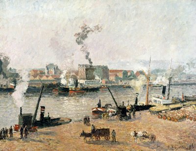 Misty Morning, Rouen, 1896 by Camille Jacob Pissarro