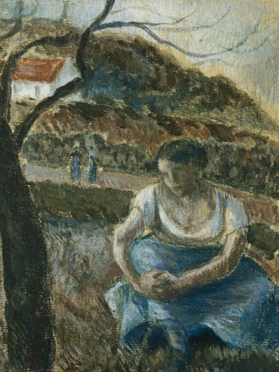 Seated Peasant, c.1880 by Camille Jacob Pissarro
