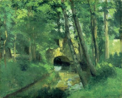 The Little Bridge, Pontoise by Camille Jacob Pissarro