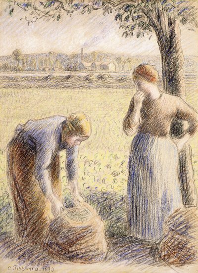 The Pickers by Camille Jacob Pissarro