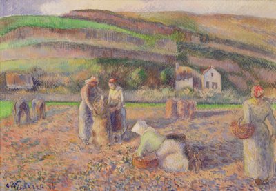 The Potato Harvest by Camille Jacob Pissarro