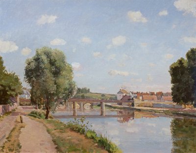 The Railway Bridge, Pontoise, 1873 by Camille Jacob Pissarro