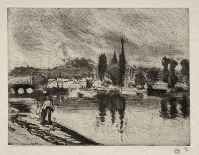 View of Rouen by Camille Jacob Pissarro