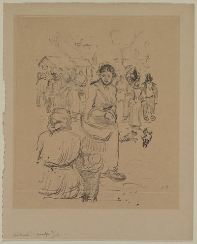 At the Market by Camille Pissarro