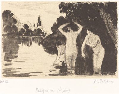 Bathers by Camille Pissarro