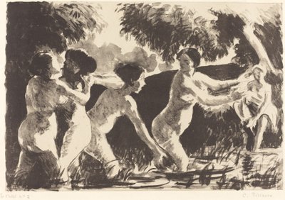 Bathers Wrestling, c. 1896 by Camille Pissarro