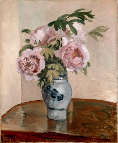 Bouquet of Pink Peonies by Camille Pissarro