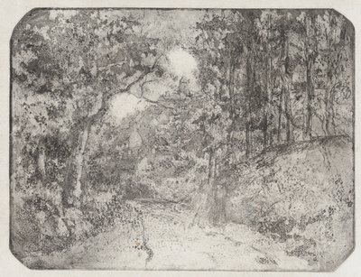 Chemin sous bois à Pontoise, 1879 by Camille Pissarro