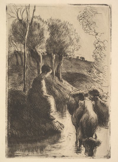 Cowherd at Water