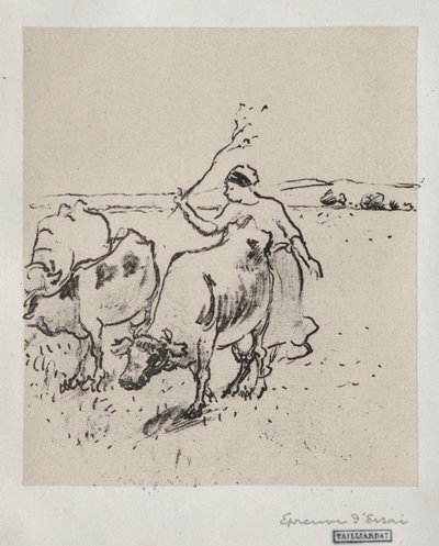 Cowherder by Camille Pissarro