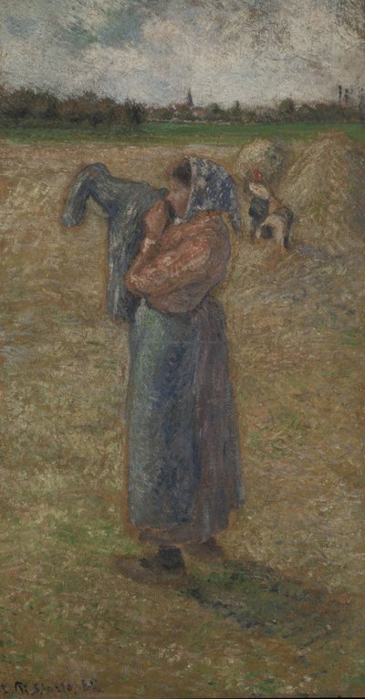 Woman in the Fields by Camille Pissarro