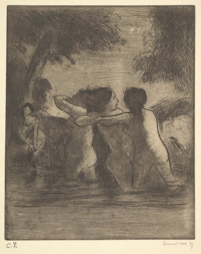 Four Bathers by Camille Jacob Pissarro