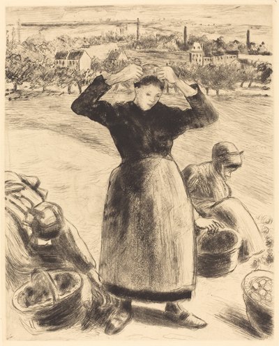 Gathering Potatoes by Camille Pissarro