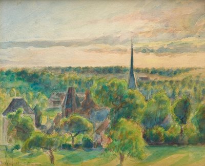 Landscape at Éragny by Camille Jacob Pissarro