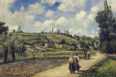 Landscape near Pontoise, the Auvers Road by Camille Jacob Pissarro