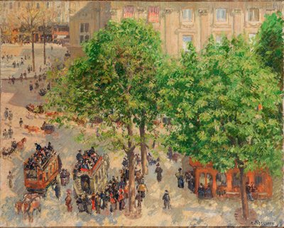 Place du Théâtre-Français, Spring by Camille Pissarro