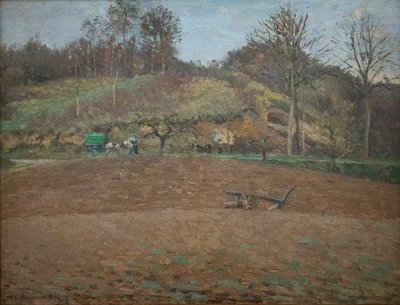 Ploughed Land by Camille Pissarro