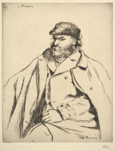 Portrait of Paul Cézanne, 1874 by Camille Pissarro