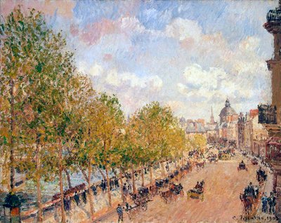 Quai Malaquais, Sunny Afternoon by Camille Pissarro