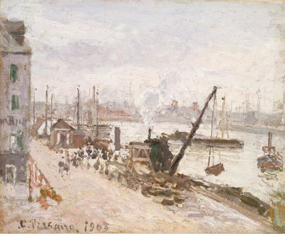Quayside at Le Havre by Camille Pissarro