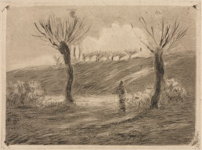 Setting Sun by Camille Pissarro