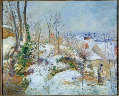 Snow Effect, La Garenne in Pontoise by Camille Pissarro