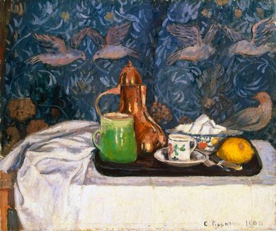 Still Life with a Coffee Pot by Camille Pissarro