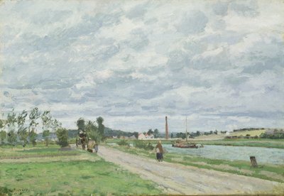The Banks of the Oise Near Pontoise by Camille Pissarro