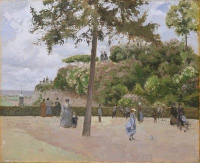 The Public Garden at Pontoise by Camille Jacob Pissarro