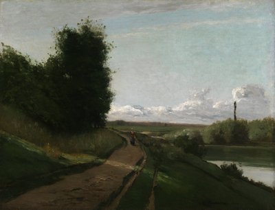 The Tow Path at Bougival by Camille Pissarro