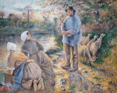 The Washerwomen by Camille Pissarro